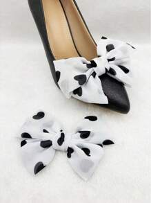 2pcs Elegant Fabric Butterfly Shaped Shoe Decor Fashion Accessories, Office Wear All Seasons