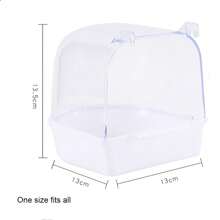 1 pezzo Bagnetto per uccelli trasparente, bagnetto per pappagalli, sospeso per gabbia degli uccelli, accessori per animali domestici, regalo di Natale