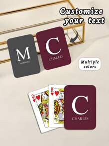 Multiple Colors Custom Monogram Playing Cards | Initial Playing Cards | Personalized Cards | Adult Card Deck | Name And Initial