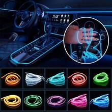 3m/118 Inch Auto Ambient Lighting Car LED Interior Strip Light USB With RGB 16 Million Colors Fiber Optics Neon Decorative Lamps - Colored Light - View 3
