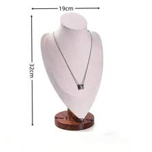 1pc Walnut Wood Color Jewelry Display Stand, High-End Jewelry Counter, Displaying Props Such As Bracelets, Watches, Necklaces, And Ring Racks For Women Storage Organizer Travel Essentials Back To School Dormitory Storage