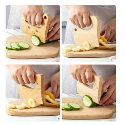 木制儿童刀烹饪玩具仿真刀切水果蔬菜儿童厨房过家家玩具蒙特梭利教育