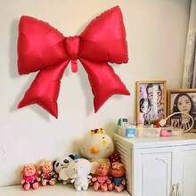 Globos de papel de aluminio con forma de lazo para decoración de fiestas, globos de aluminio con forma de lazo para al por mayor a través de fronteras