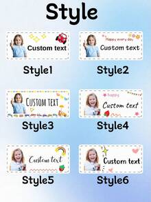 48-480pcs Customized Photo & Text Label Stickers, Clothing Stickers, Personalized Name Label Stickers, Mailing Labels, Camping Labels, Invitation Labels - Style a - View 4