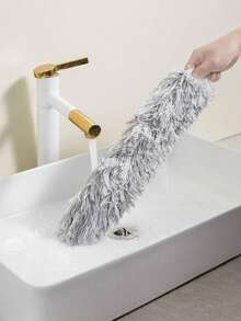 1 件可伸缩手柄吊扇除尘器，家庭清洁天花板除尘工具，可拆卸和可清洗超细纤维天花板和风扇除尘器，适用于厨房、客厅、卧室、走廊 - 灰色 - 查看 4