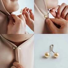 6/12/20个装女士仿珍珠金属头巾别针，适用于连衣裙 - 彩色 - 查看 11