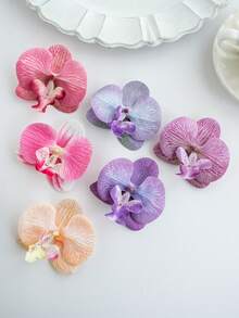 5/10/30/2500PCS Artificial Non Woven Butterfly Orchid Flowers Silk Butterfly Orchid Flower Head For Autumn Wedding Vase For Home Dining Room Bedroom Decorations, Festival Birthday Party Accessories, Outdoor Garden Decorations