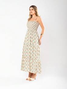 Ruffled Hem Knot - 米色 - 查看 7