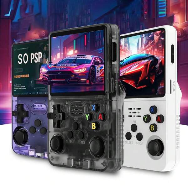 Portable Handheld Game Console, Pocket Game Device, Travel Game Machine With Extended Battery Life, Wide Game Time, IPS HD Screen, TF Card, OTG Adapter And USB Charging Cable, Multi-Language Support, Retro Handheld Game Console Linux System, Pocket Game Player, Dual-System HD Color Screen, Perfect Valentine's Day Gift For Gamers