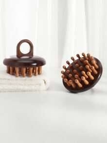 1把天然檀香木粗齿按摩梳，圆头头皮按摩器宽齿发刷，小巧便携，返校季、旅行度假必备，女士美发配件，梳子，边缘梳，梳子，解结梳，球形梳，迷你发刷套装，木梳，发刷，边缘梳，解结梳，美发产品，美发工具，美发用品，护发，卷发梳，理发师，美发设备，小梳子，迷你发刷，发型，美发，发刷，背梳，造型梳，卷发梳，边缘梳，发梳，梳子，发刷套装，梳子，卷发梳，解结梳，女士发刷，头发，旅行，美发产品，美发工具，美发用品，理发师，理发师配件，理发店，美发设备 - 棕色 - 查看 4