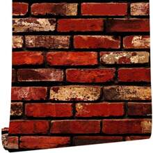 1 Roll Brick Wallpaper Peel And Stick Wallpaper Stone Wallpaper Brick Contact Paper Self-Adhesive Removable Home Decorative Wall Paper For Wall Kitchen Bedroom Living Room Wall Stickers Furniture Renovation DIY Easy To Install 1M/3M/5M/10M Room Decor Wall Decor Living Room Decor