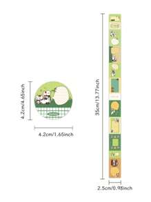 1 Roll High-Quality Student Scrapbooking Decorative Stickers, Cat Town Series, Suitable For Gifts, Office, Home, Marking, Labels, Classrooms, Entertainment Toys, Student Planner Creative Vintage Deco Stickers,School Supplies,Back To School