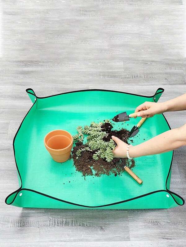 1 Stück/5 Stücke, 50x50cm wasserdichte verstärkte Gartenmatte als Topfunterlage für Topfpflanzen und Kakteen, Gartenzubehör