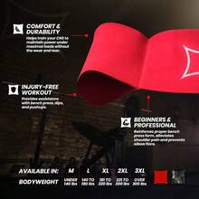 Sling Shot Mark Bell Original Exercise Resistance Band For M And Wom Level 3 - Red - View 4