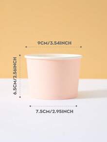 25/10pcs Set Disposable Solid Color Paper Bowls, Party Cups, Ice Cream Cups, Snack Boxes, Birthday Party Decorations, Family Party, Picnic, Restaurant, Takeout Disposable Tableware Supplies - Multicolor - View 3