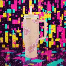 Compatible With Stanley Cup H2.0 Tumbler 40 Oz | Leak-Proof Double Wall Vacuum Insulated Stainless Steel Water Bottle,Hot/Cold Retention, Ergonomic Handle Travel Mug For Camping, Commuting, Gifts (Iced Coffee Ready)