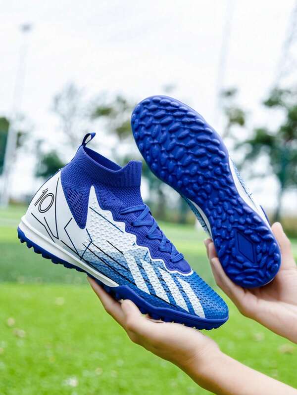 Fußballschuhe für Männer und Frauen, Turf Indoor und Outdoor Solid Ground High-Top Spitze Junge professionelle Training Fußballstiefel