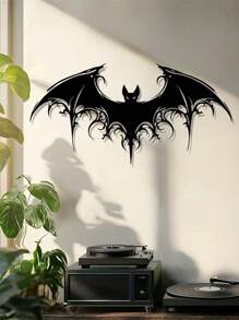 1 件大型蝙蝠金属墙饰，维多利亚哥特式万圣节装饰，带有复杂翅膀设计的幽灵房间装饰，恐怖氛围家居装饰，室内外墙面装饰，房间装饰，花园装饰，万圣节装饰 - 彩色 - 查看 8