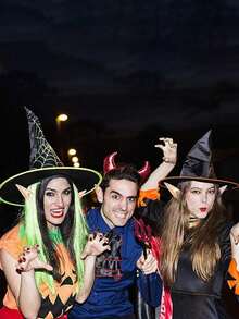 1 Pair Fairy Pixie Elf Ears - Cosplay Soft Pointed Ears Elven Masquerade Vampire Fairy Ears Makeup Costume Accessories, Cross-Border Halloween Elf Ears Cos Props Elf Ears Vampires Dentures Fairy Fake Ears - Multicolor - View 5