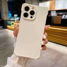 Funda para teléfono de color sólido, resistente a caídas, compatible con modelos 12, 13, 14, 15, 16 Pro Plus. Diseño con orificios para colgar en las 4 esquinas. Incluye cordón para colgar. Ideal para uso diario. Material: TPU (no incluye cordón). - Rosa Fucsia - Ver 3