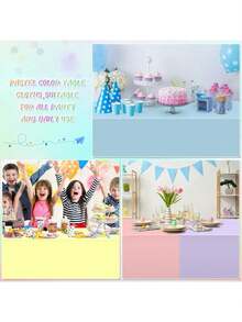 6/12 chiếc khăn trải bàn bằng nhựa màu pastel, khăn trải bàn hình chữ nhật dùng một lần nhiều màu cho tiệc cưới, tiệc sinh nhật, lễ Phục sinh mùa xuân, trang trí tiệc mùa hè, kích thước 54 X 108 inch, Giáng sinh - Nhiều màu - Xem 6