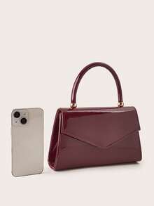 Modern enfärgad spegelväska, elegant damväska, lämplig för festtjejer, studenter, brudar, kan matchas med festklänningar, brudklänningar, aftonklänningar, tajta kjolar, perfekt för bröllop, sammankomster, banketter, fester, baler och den bästa presenten för kvinnor, också ett utmärkt val för nyår. - Bourgogne - Visa 6