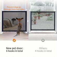 1 Set Foldable Dog Gate, Portable Pet Barrier, Suitable For Kitchen, Bedroom Entryways, Stairs, No Drill Installation, Convenient Home Protection, Pet Play And Rest