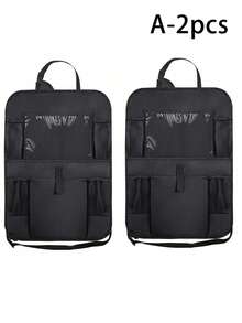 1pc Car Back Seat Large Capacity Storage Bag - Organizer, Multi-Function IPad Toy Holder, Seat Back Protector, Anti-Kick Mat, Travel Car Interior Accessories - Multicolor - View 14