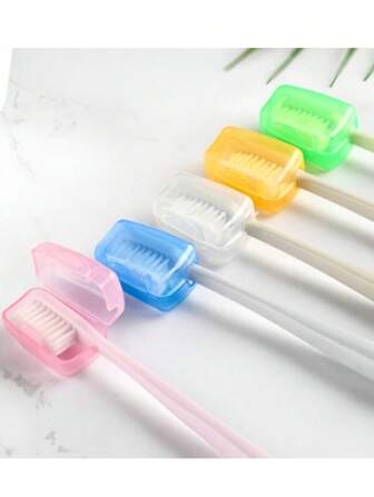 10pcs Toothbrush Head Protective Cover,Portable Toothbrush Case - Toothbrush Head Protective Cover For Travel, Compact Toothbrush Holder, Transparent Toothbrush Travel Case