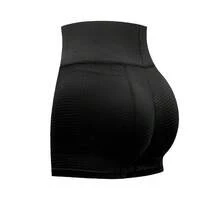 女士提臀提臀塑身裤，带可拆卸臀部垫，蕾丝边修身塑身内裤 - 黑色 - 查看 5