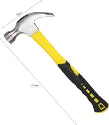 Yellow 11 Oz Straight Claw Hammer With Smooth Face Shock Reduction Grip Hammers Tools Forged Nail Hammer House - 1 - Xem 2