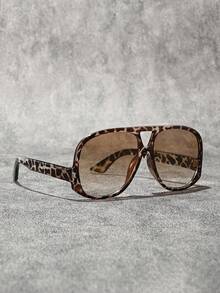 1 件女士时尚高端装饰飞行员风格大框时尚眼镜，时尚眼镜，适合节日、郊游、聚会、生日、户外旅行、商务礼品、辣味、高端、返校、万圣节、圣诞节