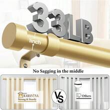 Curtain Window Rods - Gold - View 3