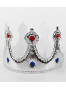 1/2 pezzi Corona dorata da re per adulti, costume da principe con diamanti, copricapo, decorazione per torte, cappello corona per feste di compleanno