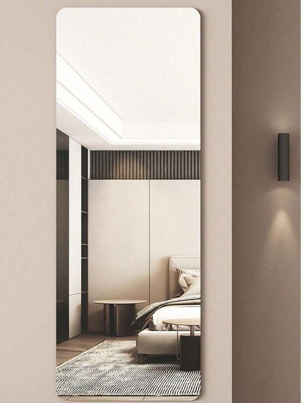 1pc Acrylic Mirror, Bathroom Mirror Makeup Mirror, Unbreakable, Self-Adhesive, Peel And Stick, No Installation Needed. Wall Decor Mirror, Square Mirror, Round Mirror, Heart-Shaped Mirror, Unbreakable, Waterproof Material, Self-Adhesive, Peel And Stick. Bedroom Vanity Mirror, Bathroom Mirror, Office, Suitable For Various Wall Surfaces, Suitable For Various Environments, Helpful Home Accessory.