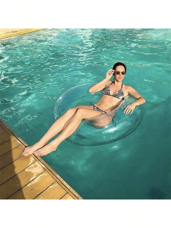 1 Stück aufblasbarer transparenter Schwimmring, transparenter Rettungsring für Erwachsene für Fotografie, Reisen und Schwimmen