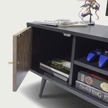 Centro de Entretenimiento para Tele Mesa Tipo Consola para TV Estilo Vintage con Cajones (Negro) - Negro1 - Ver 8