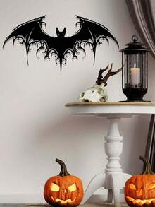 1 件大型蝙蝠金属墙饰，维多利亚哥特式万圣节装饰，带有复杂翅膀设计的幽灵房间装饰，恐怖氛围家居装饰，室内外墙面装饰，房间装饰，花园装饰，万圣节装饰 - 彩色 - 查看 6
