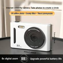 超高像素 CCD 数码相机，8 倍数码变焦，双摄像头，USB 充电，ABS 外壳，适合青少年和成人 - 相機 - 查看 10