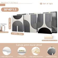 Bộ 3 bức tranh vải canvas không khung và áp phích, nghệ thuật hình học trừu tượng hiện đại theo phong cách Bohemian, trang trí nhà cửa, tranh tường, trang trí phòng, bản in có độ phân giải cao, quà tặng ngày lễ, phòng khách, phòng ngủ, phòng ăn, nghệ thuật trang trí tường văn phòng, áp phích, nghệ thuật treo tường, đồ trang trí phòng, mùa thu, hiện đại (khung tùy chọn) - màu đen - Xem 21