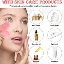 Hongbu ZHOU 1/2/3件套冰滚轮套装 - 面部护肤冰滚轮，面部按摩滚轮工具，硅胶冰滚轮，面部刮痧滚轮套装，带滚轮按摩器，面部及眼部按摩工具，面部轮廓护理按摩工具，适用于眼部、颈部和面部，冰滚轮模具，冰块护肤工具，夏季冰按摩产品，办公用品，学习用品，旅行必备 - 粉色 - 查看 6