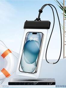 Universal Waterproof Phone Pouch - Touchscreen Swim Bag For Swimming Diving Hot Spring, Rainproof Underwater Photography Dry Bag With Lanyard - White - View 9