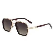 1pc New Double-Beam Vintage Casual Street Fashion Glasses For Men, Metal Square Frame Retro High-End Outdoor Driving Sunscreen Shades, Suitable For Daily Wear