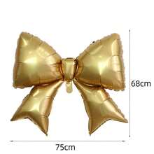 Globos de papel de aluminio con forma de lazo para decoración de fiestas, globos de aluminio con forma de lazo para al por mayor a través de fronteras