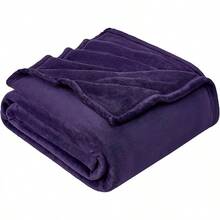 Sofa Blanket Living Room Cover SetFleece Blanket Twin Size, Soft Cozy Twin Blanket, Fuzzy Flannel Blanket Bed, Sofa, Couch, Travel, Camping, 60 X 80 Inches - 紫色 - 查看 12