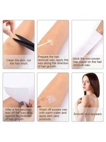 400/100/50 Peças de Papel Descartável para Remoção de Pelos, Tecido Não Tecido, Papel de Cera de Abelha Reforçado, Ferramenta Auxiliar para Espalhar o Creme para Remoção de Pelos de Salão de Beleza, Ferramenta de Remoção de Pelos de 2,55 Polegadas x 8 Polegadas, Unissex
