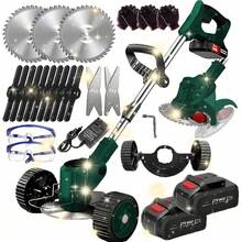 Cordless Weeder, Battery Powered Mower, 3 In 1 Rechargeable Electric Lawn Trimmer, Lawn Trimming Tool, Garden Styling Tool, Tree Trimmer For Lawn Garden Yard Weeder, Trimmer, Saw