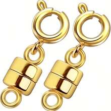 Fermoirs magnétiques convertibles - Fermoirs mousquetons magnétiques faciles à utiliser pour la création de bijoux, l'extension de chaînes de colliers et bracelets, fermeture ajustable avec une adhérence forte, réparation et remplacement de bijoux faits maison