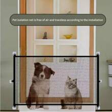 1 Set Foldable Dog Gate, Portable Pet Barrier, Suitable For Kitchen, Bedroom Entryways, Stairs, No Drill Installation, Convenient Home Protection, Pet Play And Rest