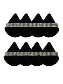 1/3/5/10/15/24 件装黑色三角化妆海绵套装，水晶绒短绒材质，柔软粘性强，适用于化妆、家居装饰、梳妆台、旅行、卧室等场合，是理想的化妆配件。套装包含粉扑、化妆海绵、化妆海绵、化妆海绵，价格实惠，是圣诞礼物或圣诞袜填充物的绝佳选择。 - 黑色 - 查看 4